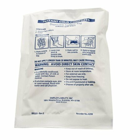 FABRICATION ENTERPRISES Instant Cold Compress, Standard 6 x 9 in. FA124387